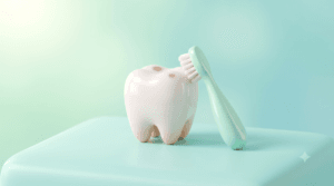 3D illustration of a baby tooth